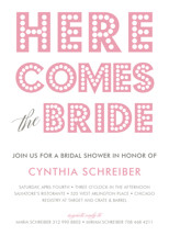 float + here comes Bridal Shower Invitations