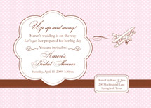 Come Fly With Me Bridal Shower Invitations