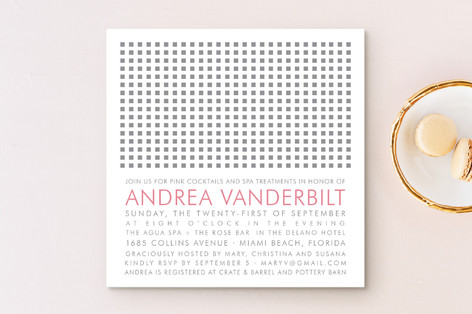 Swanky Hotel Bridal Shower Invitations