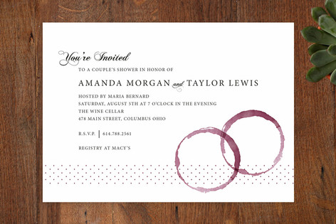Vino Bridal Shower Invitations