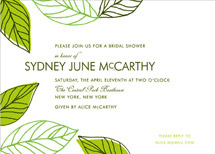 Leaves of Green Bridal Shower Invitations