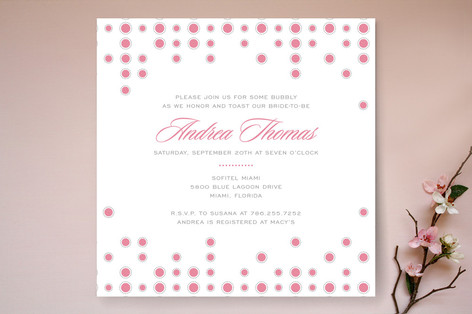 Lovely Bubbly Bridal Shower Invitations