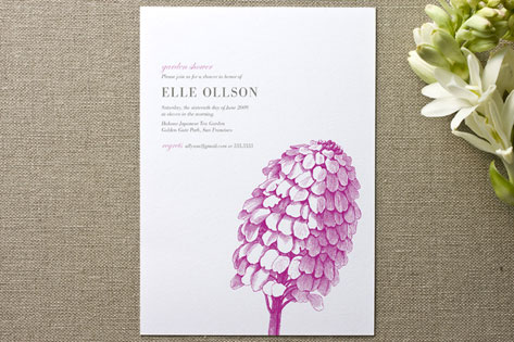 Modern Day Garden Party Bridal Shower Invitations