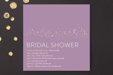 Night Lights Bridal Shower Invitations
