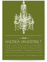Pink Chandelier Bridal Shower Invitations