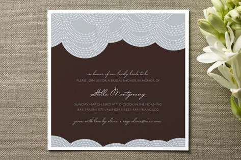 Pearls on a String Bridal Shower Invitations