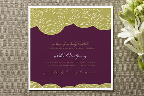 Pearls on a String Bridal Shower Invitations