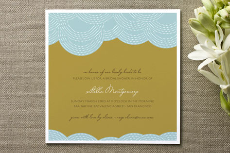 Pearls on a String Bridal Shower Invitations