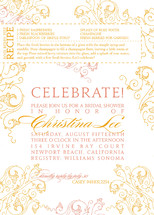 Recipe Bridal Shower Invitations