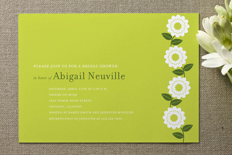 Spring Soiree Bridal Shower Invitations