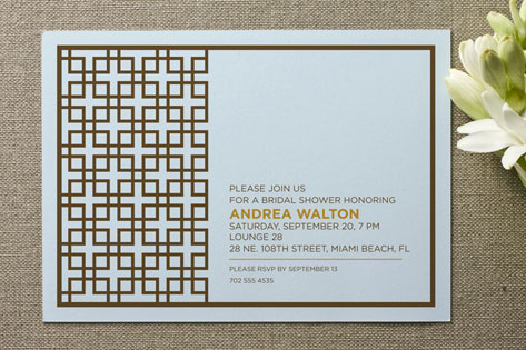 Treillis Moderne Bridal Shower Invitations