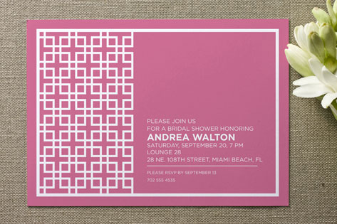 Treillis Moderne Bridal Shower Invitations