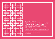Treillis Moderne Bridal Shower Invitations