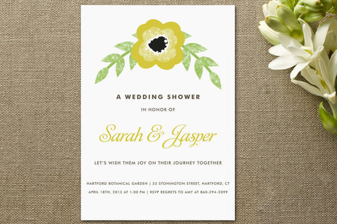 Precious Poppy Bridal Shower Invitations