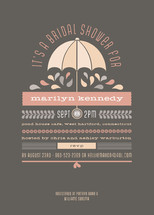 Under My Umbrella Bridal Shower Invitations