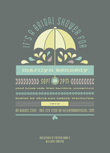 Under My Umbrella Bridal Shower Invitations