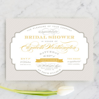 Lovely Label Bridal Shower Invitations