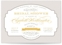 Lovely Label Bridal Shower Invitations