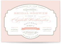 Lovely Label Bridal Shower Invitations