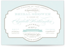 Lovely Label Bridal Shower Invitations
