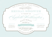 Lovely Label Bridal Shower Invitations