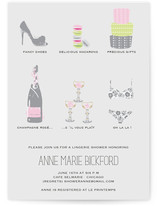 Champagne et Macarons Bridal Shower Invitations