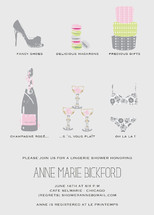 Champagne et Macarons Bridal Shower Invitations