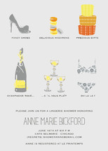 Champagne et Macarons Bridal Shower Invitations