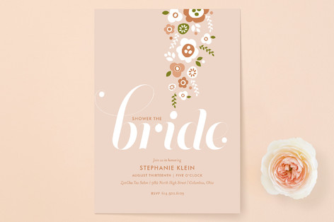 Shower of Flowers Bridal Shower Invitations