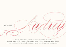 Blushing Bride Bridal Shower Invitations
