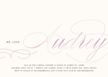Blushing Bride Bridal Shower Invitations
