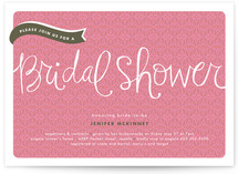 Pink Banner Bridal Shower Invitations