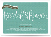 Pink Banner Bridal Shower Invitations