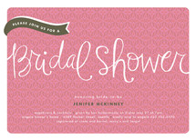 Pink Banner Bridal Shower Invitations