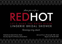 Red Hot Bridal Shower Invitations