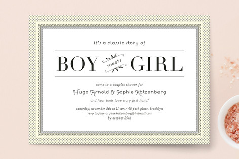 Classic Story Bridal Shower Invitations