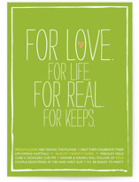 For Love. For Life. Bridal Shower Invitations