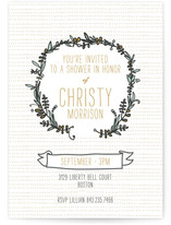 Woodland Wreath Bridal Shower Invitations