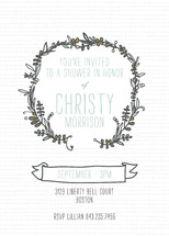 Woodland Wreath Bridal Shower Invitations