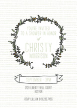 Woodland Wreath Bridal Shower Invitations