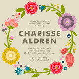 Garden Party Bridal Shower Invitations