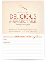 Couple's Recipe Bridal Shower Invitations