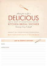 Couple's Recipe Bridal Shower Invitations