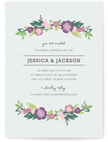 Tropical Branches Bridal Shower Invitations