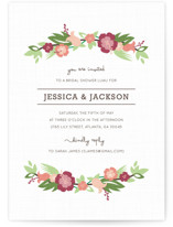 Tropical Branches Bridal Shower Invitations