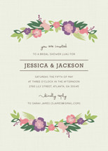 Tropical Branches Bridal Shower Invitations