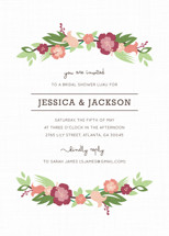 Tropical Branches Bridal Shower Invitations