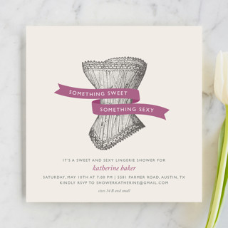 Vintage Corset Bridal Shower Invitations