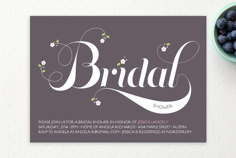 Sweet Floral Type Bridal Shower Invitations