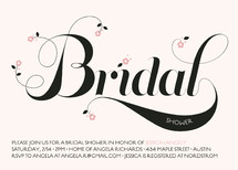 Sweet Floral Type Bridal Shower Invitations